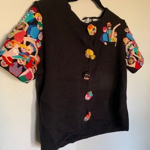 Vintage knit cardigan!